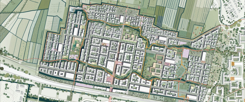 Kartografische Darstellung des Masterplans für Oberbillwerder