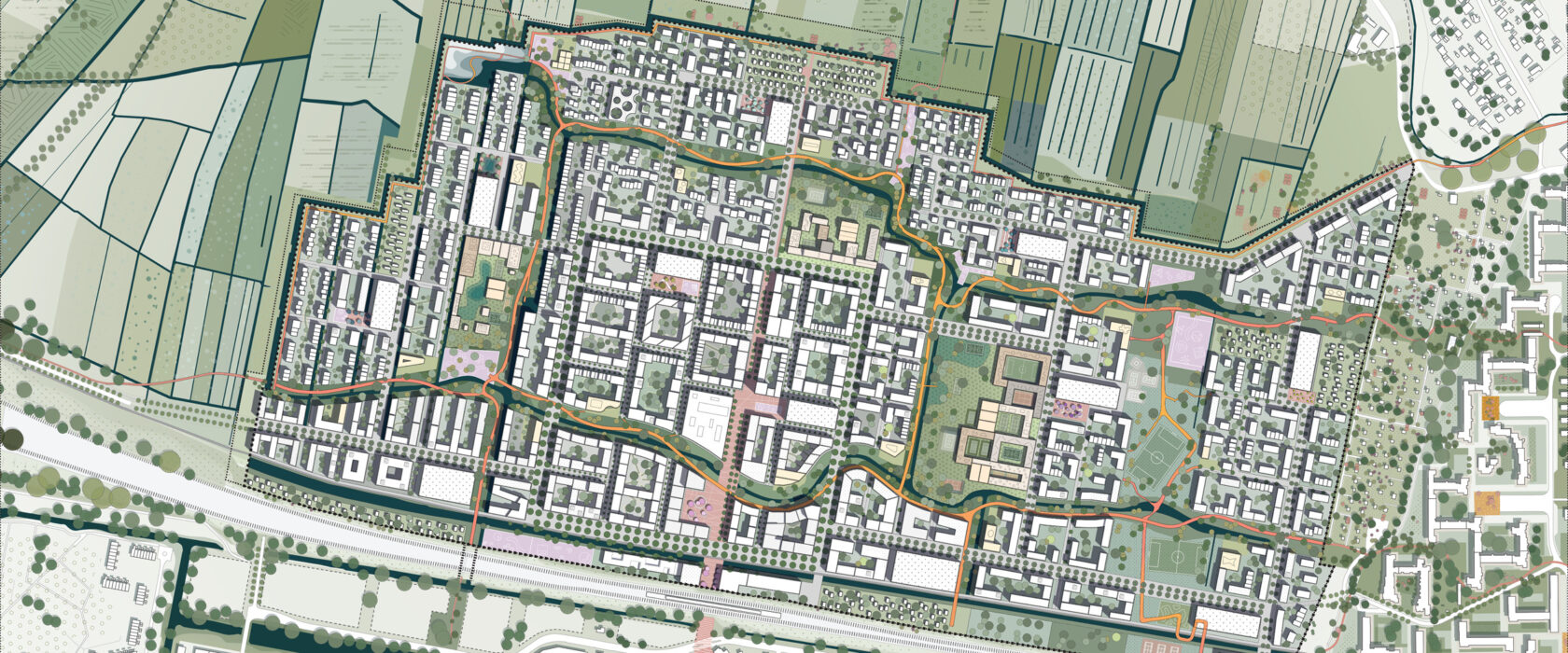 Kartografische Darstellung des Masterplans für Oberbillwerder